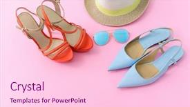  Presentation with fashion accessories - Beautiful slide deck featuring fashion accessories summer outfit accessories backdrop and a lemonade colored foreground