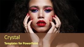  Presentation with african beauty - Amazing presentation design having fashion-and-beauty-concept-attractive backdrop and a tawny brown colored foreground