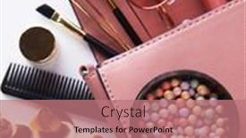  Presentation with leather bag - Presentation theme enhanced with fashion-and-beauty-concept-flat background and a coral colored foreground