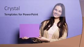  Presentation with beauty - Slide deck having fashion-and-beauty-concept-young background and a light blue colored foreground