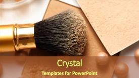  Presentation with powder - Slide set featuring fashion and beauty magazine background and a tawny brown colored foreground