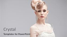  Presentation with hair dress - Presentation theme consisting of fashion-and-wedding-style-portrait background and a light gray colored foreground