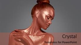  Presentation with jewelry gold - Audience pleasing slide deck consisting of fashion art golden skin woman backdrop and a red colored foreground