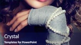  Presentation with beauty - PPT theme having fashion beauty portrait sexy woman background and a navy blue colored foreground