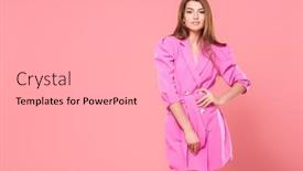  Presentation with pink beauty - Colorful slides enhanced with fashion-beauty-shot-portrait backdrop and a coral colored foreground