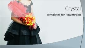  Presentation with black yellow - Amazing presentation having fashion-black-dress-festive-outfit backdrop and a sky blue colored foreground