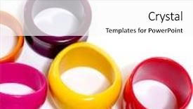  Presentation with bangles - Audience pleasing theme consisting of fashion colorful bangles backdrop and a white colored foreground
