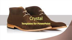  Presentation with fashion shoes - Audience pleasing theme consisting of fashion concept with male shoes backdrop and a  colored foreground