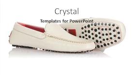  Presentation with fashion shoes - Audience pleasing PPT theme consisting of fashion-concept-with-male-shoes backdrop and a white colored foreground