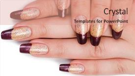  Presentation with nail art - Amazing PPT theme having blurred image of students learning cooking class backdrop and a lemonade colored foreground