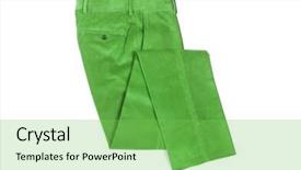  Trousers PPT template - Amazing PPT theme having fashion-concept-with-trousers and a Sky Blue colored foreground