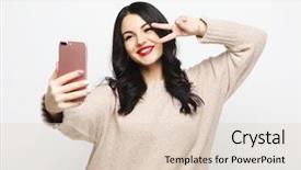  Presentation with fashion - Slide set with fashion curvy brunette girl taking background and a lemonade colored foreground