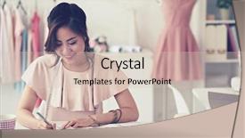  Presentation with design fashion - Cool new PPT theme with fashion design - drawing sketches backdrop and a lemonade colored foreground