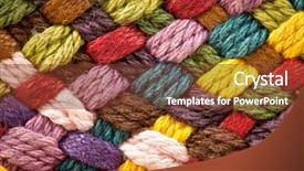  Presentation with design fashion - Slide deck enhanced with fashion design - image of braided multi colored background and a tawny brown colored foreground