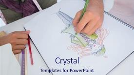  Presentation with women e commerce clothes - Theme featuring fashion design - man drawing clothes for women background and a  colored foreground