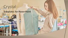  Presentation with design fashion - PPT layouts enhanced with fashion-design-studio-a-shot background and a lemonade colored foreground