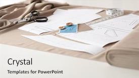  Presentation with fashion - Beautiful presentation theme featuring amplitude - seismic waves - seismograph instrument backdrop and a lemonade colored foreground