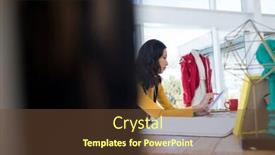  Presentation with using digital tablet - Amazing slides having fashion designer using digital tablet in office backdrop and a tawny brown colored foreground