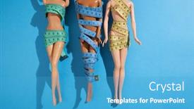  Presentation with tape measure - Theme having fashion-doll-with-tape-measure background and a teal colored foreground