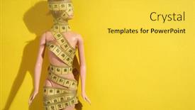  Presentation with tape measure - Amazing presentation theme having fashion-doll-with-tape-measure backdrop and a yellow colored foreground