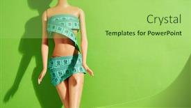 Presentation with tape measure - Beautiful presentation featuring fashion-doll-with-tape-measure backdrop and a mint green colored foreground