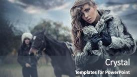  Presentation with beautiful nature - PPT layouts consisting of fashion dresses - beautiful young woman posing background and a ocean colored foreground