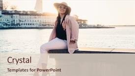  Presentation with plus size fashion model - Amazing slide deck having fashion elegant look plus size backdrop and a lemonade colored foreground