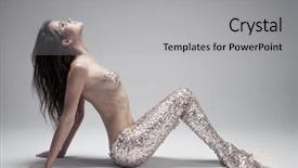  Presentation with mermaid - Slide set having fashion fantasy mermaid studio shot background and a light gray colored foreground