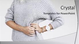  Presentation with fall season - Slide deck having fashion for spring or fall background and a light gray colored foreground