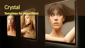  Presentation with exhibition - Colorful presentation theme enhanced with fashion gallery - exhibition of photos backdrop and a  colored foreground