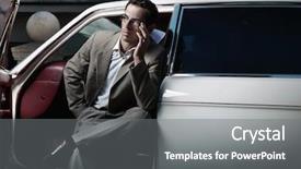  Presentation with car - Presentation enhanced with fashion gallery - handsome man sitting background and a  colored foreground