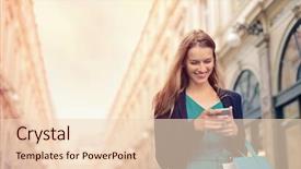  Presentation with woman pushing shopping trolley - Audience pleasing slide deck consisting of fashion gallery - happy woman doing shopping backdrop and a lemonade colored foreground