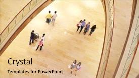  Presentation with middle east dubai mall shopping - Audience pleasing presentation theme consisting of fashion gallery - modern shopping mall building structure backdrop and a lemonade colored foreground