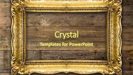  Presentation with picture frame - PPT layouts featuring fashion gallery - old picture frame on wooden background and a tawny brown colored foreground