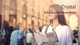  Presentation with tourist - Presentation having fashion gallery - tourist in milan background and a lemonade colored foreground
