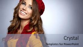  Presentation with young woman diagnosis of sti - Colorful theme enhanced with fashion girls - young brunette woman portrait backdrop and a light blue colored foreground