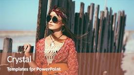  Presentation with bohemian - Slide deck consisting of fashion gypsy girl wearing bohemian background and a red colored foreground