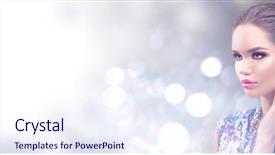  Presentation with beauty makeup - Presentation theme enhanced with fashion hairstyle jewellery gift smokey background and a sky blue colored foreground