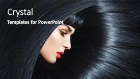  Presentation with fashion - Amazing slide deck having fashion-hairstyle-portrait backdrop and a wine colored foreground