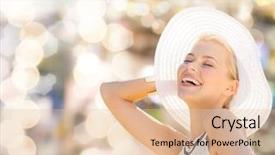  Presentation with diversity students friends happiness concept - Slide deck consisting of fashion happiness and lifestyle concept background and a  colored foreground