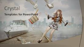  Presentation with killers - Beautiful presentation theme featuring fashion killers backdrop and a light gray colored foreground