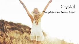  Presentation with artsy - PPT layouts with fashion lifestyle fashion portrait background and a white colored foreground