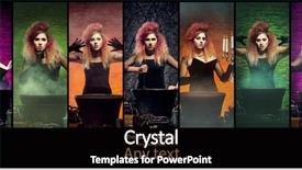  Presentation with witchcraft - Audience pleasing slide deck consisting of fashion maganize - beautiful female magician making witchcraft backdrop and a black colored foreground