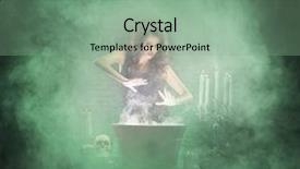 Presentation with witchcraft - PPT theme having fashion maganize - beautiful witch making the witchcraft background and a  colored foreground