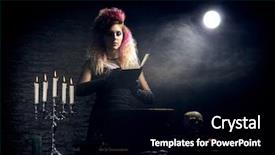  Presentation with witchcraft - Audience pleasing theme consisting of fashion maganize - beautiful witch making the witchcraft backdrop and a black colored foreground