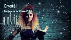  Presentation with witchcraft - PPT layouts consisting of fashion maganize - beautiful witch making witchcraft background and a tawny brown colored foreground