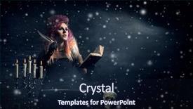  Presentation with witchcraft - Audience pleasing theme consisting of fashion maganize - beautiful witch making witchcraft backdrop and a navy blue colored foreground