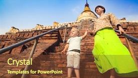  Presentation with myanmar bagan - Colorful slides enhanced with fashion maganize - child and mom climbing backdrop and a  colored foreground