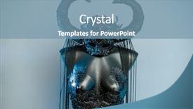  Presentation with dark blue black slate - Beautiful PPT theme featuring fashion maganize - witch black dress with helmet backdrop and a seafoam green colored foreground