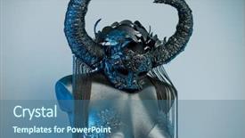  Presentation with dark - Cool new slides with fashion maganize - witch black dress with helmet backdrop and a ocean colored foreground